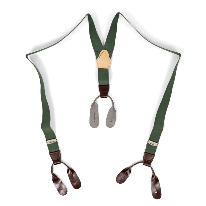 Original Czech M60 Army Suspenders in Olive Drab main image