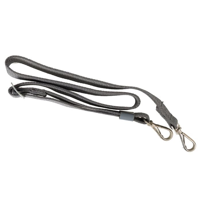 This view shows a front of the Original East German NVA Rifle sling - Grey.