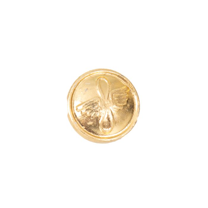 This shows the front of the Original Russian Aeroflot Gold Pilot Uniform Buttons.