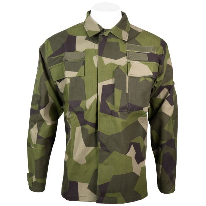 A front view of an Original Swedish Army M90 Field Shirt.