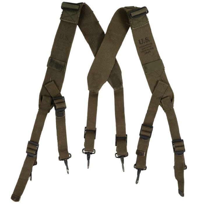 This view shows the front of the Original US Army M44 Suspenders.