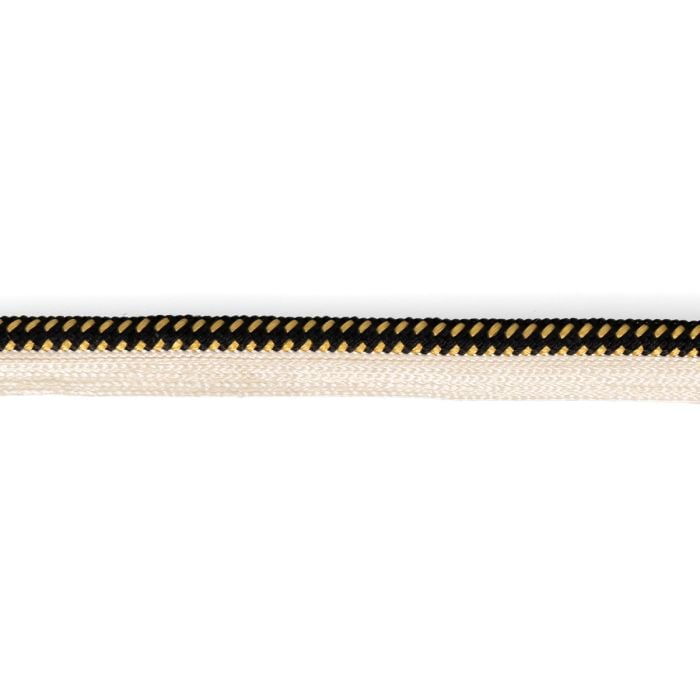 This view shows the close up of the Original WW2 Officers Black & Gold Cap Piping Cord.