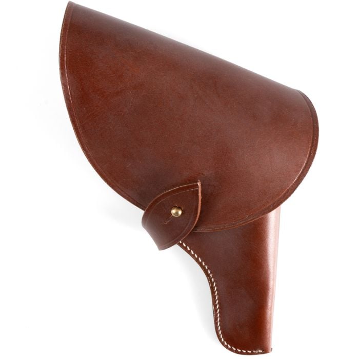 Front view of a WW1 Russian M1895 Nagant Revolver Leather Holster