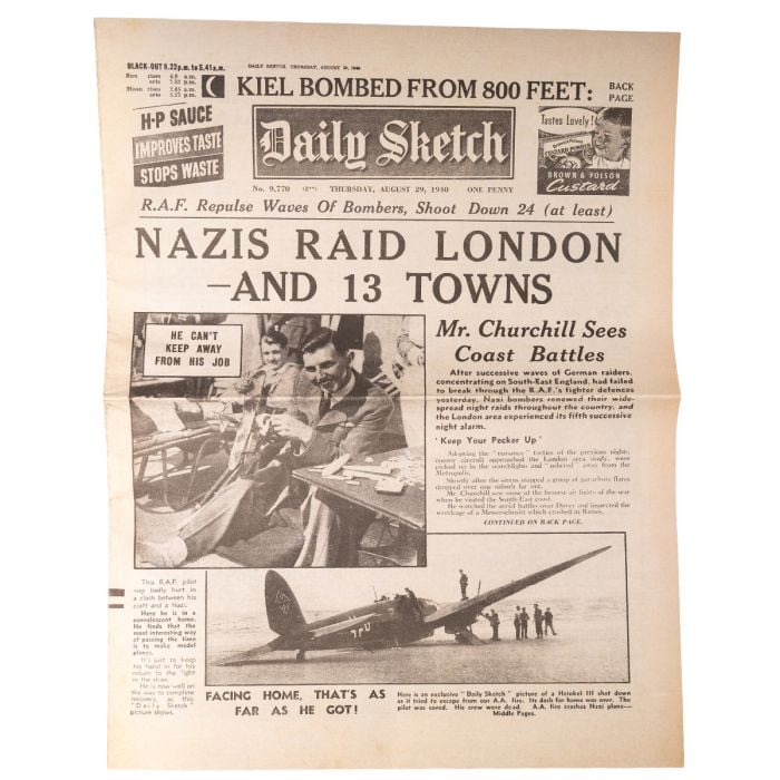 This view shows the front of the newspaper.