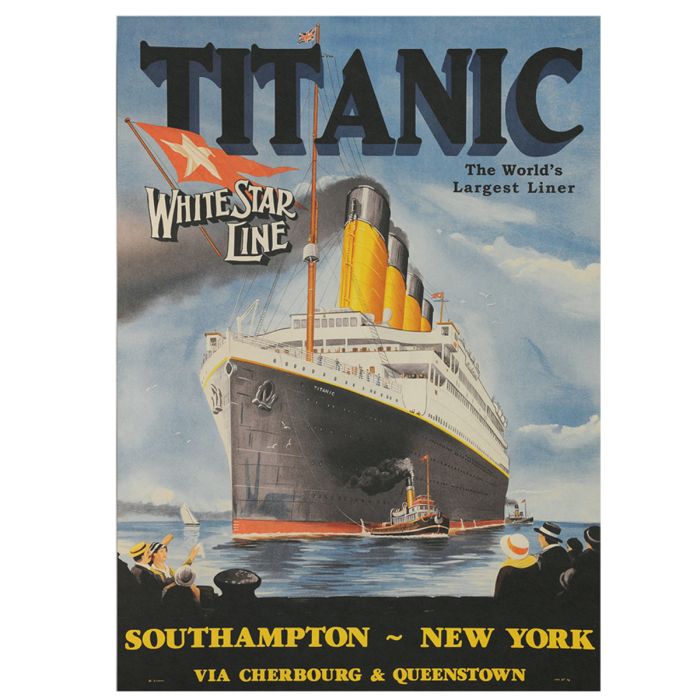 This view shows the front of the Titanic Glossy Poster.