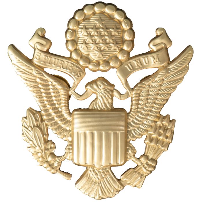 This view shows the front of the badge.