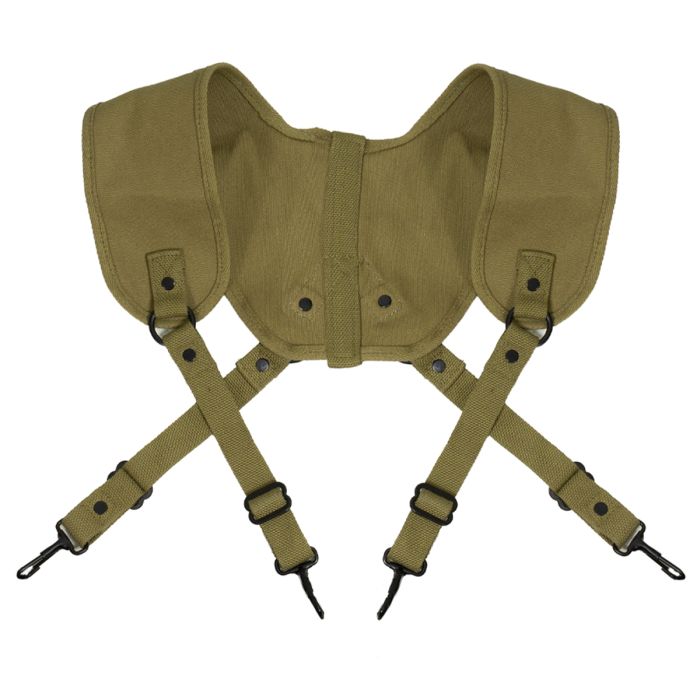 This is a front view of the WW2 US Medic Suspenders.