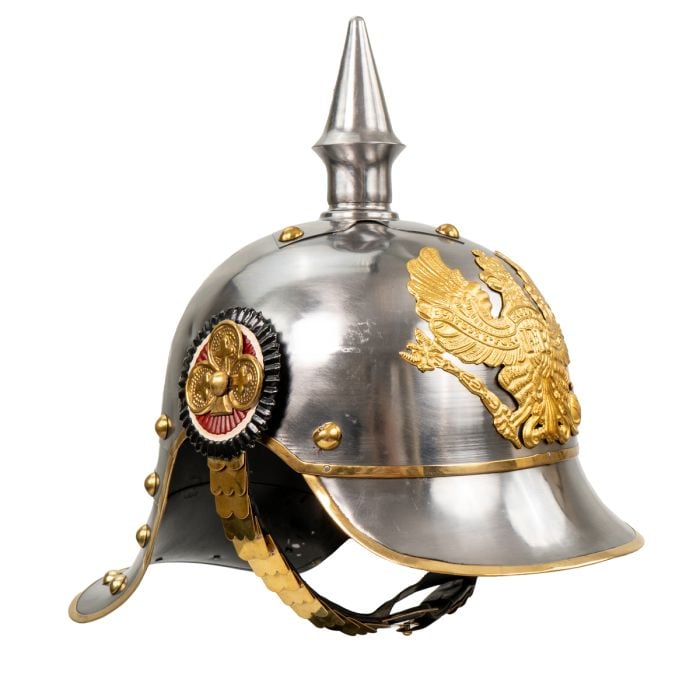 WW1 German/Prussian Silver Cuirassier Pickelhaube main image including spike