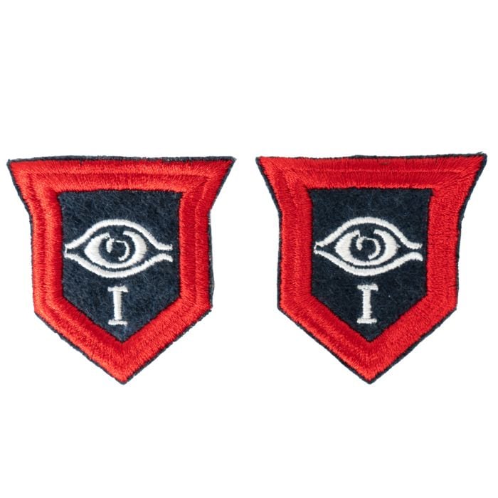 This view shows the front of the badges.