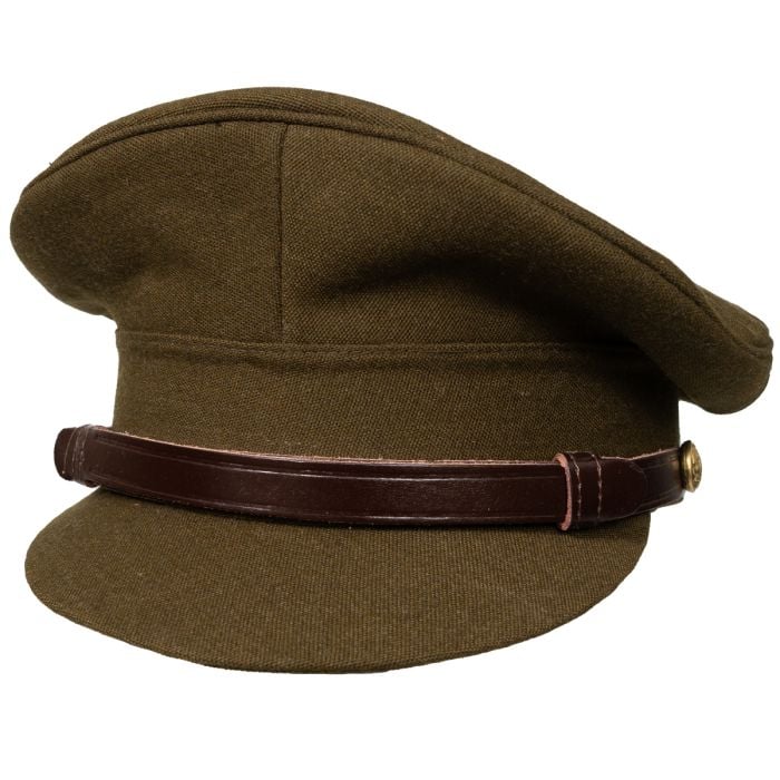 This view shows the front of the WW2 British Army Visor Cap without Badge.
