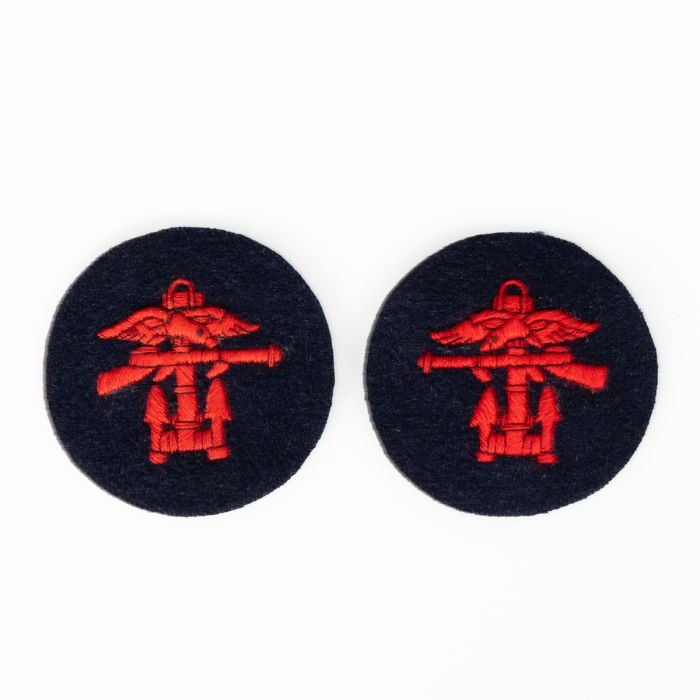 This view shows the close up of the WW2 British Combined Ops Shoulder Patches - Round  