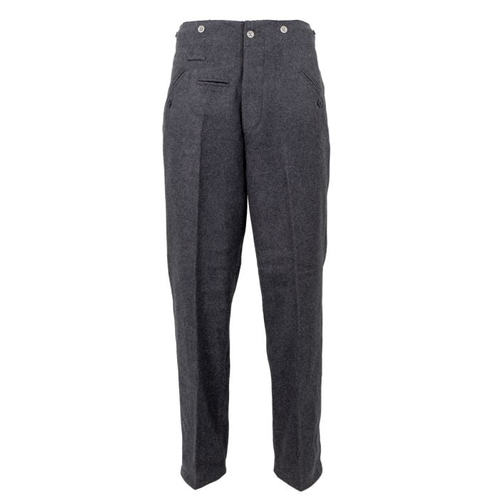 This view shows the front of the WW2 Luftwaffe M40 Wool Trousers with Loop.
