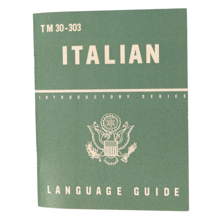 This view shows the front of the language guide.