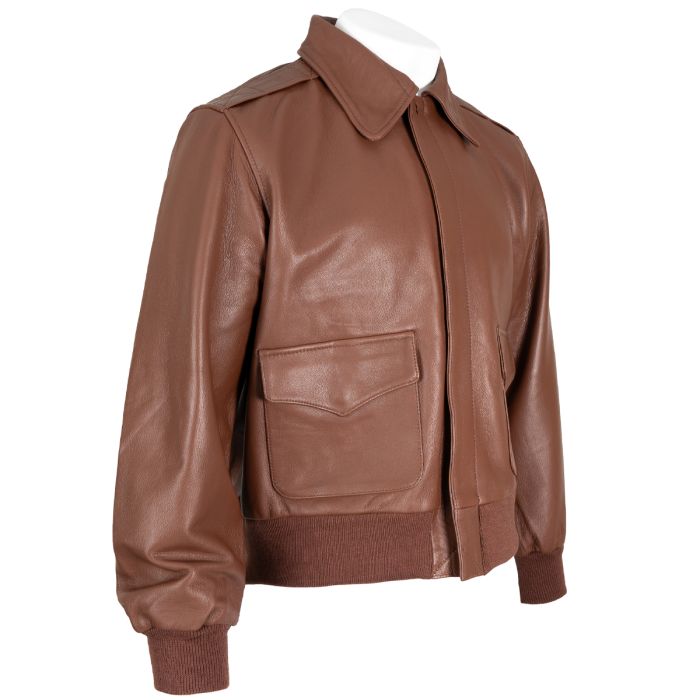 00s A2 leather jacket brown y2k Vintage Y2K Leather Jacket Brown