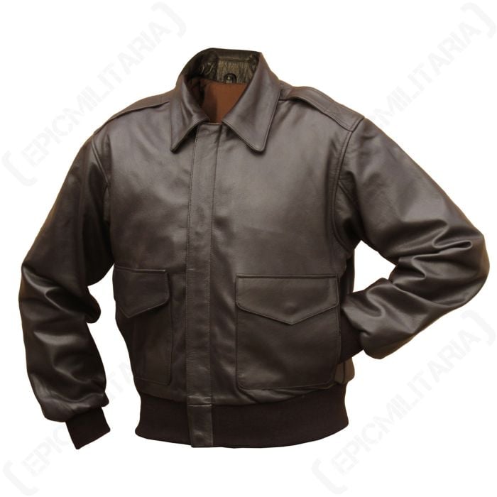 Brown Leather US Pilots A2 Jacket Repro