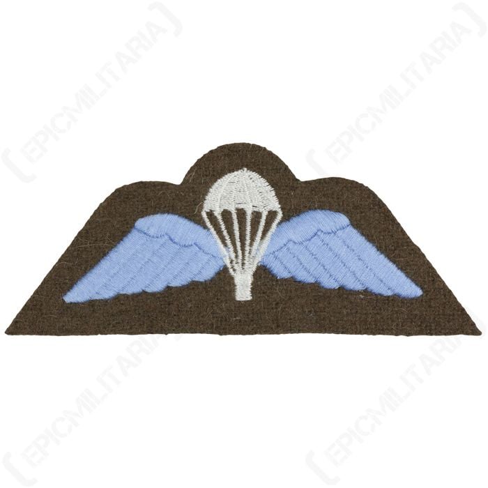 This view shows the front of the WW2 British Army Paratrooper Wings