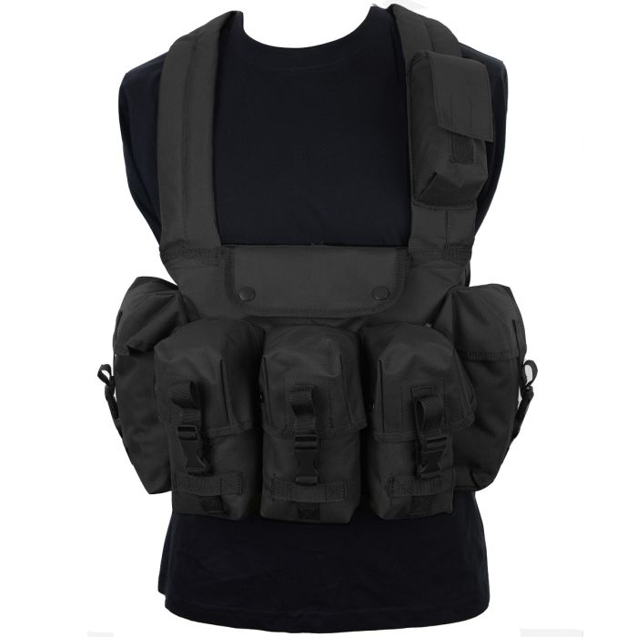 Black 6 Pocket Chest Rig Main
