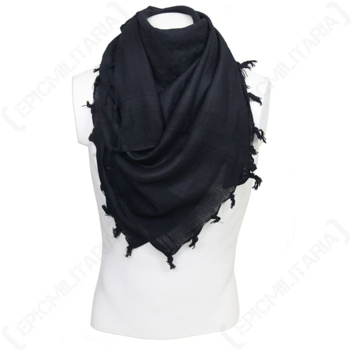 Black Cotton Shemagh