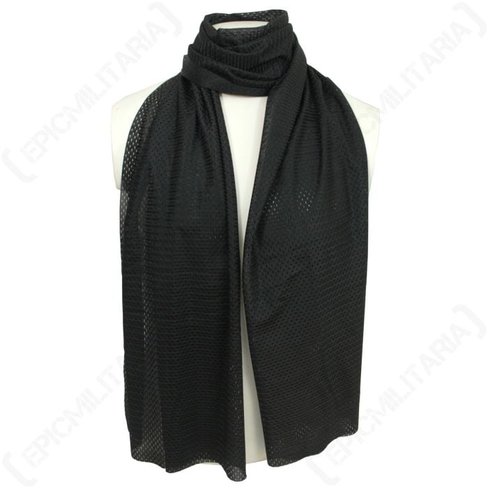 Black Mesh Net Scarf