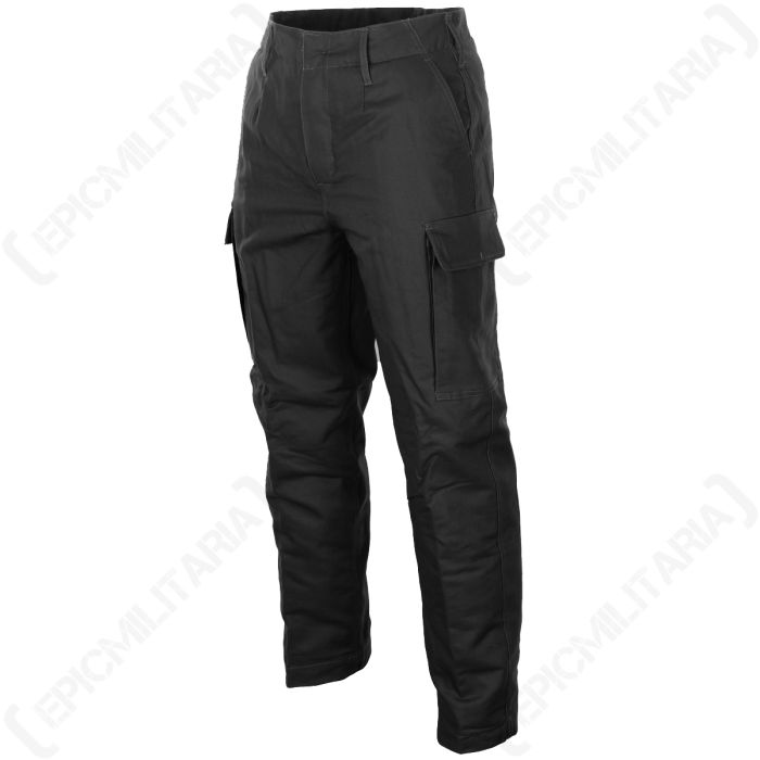 Black Moleskin Thermal Trousers Main