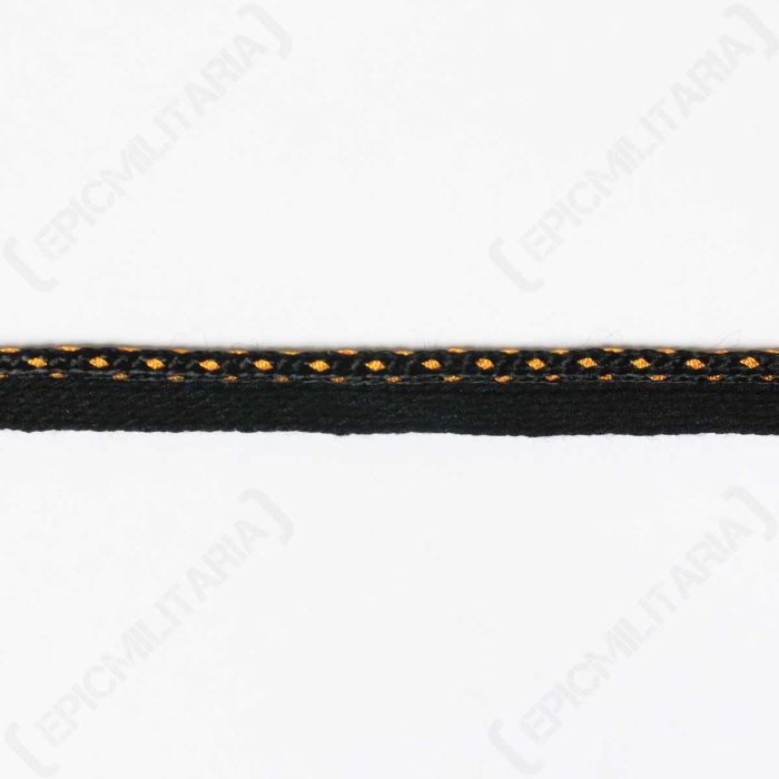WW2 US Black and Orange Cap Piping Cord - 1 Metre