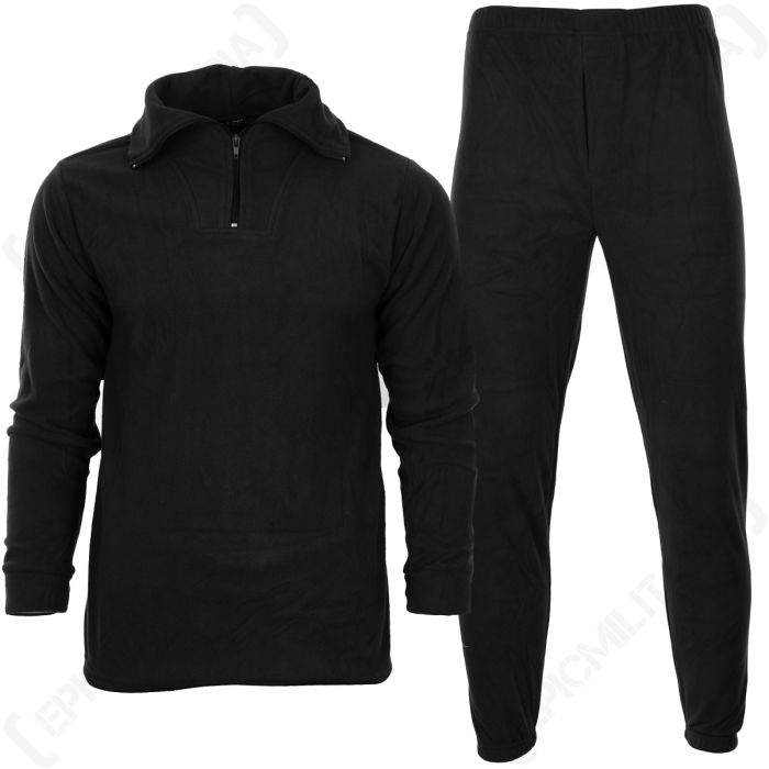 Black Thermal Underwear Set Main