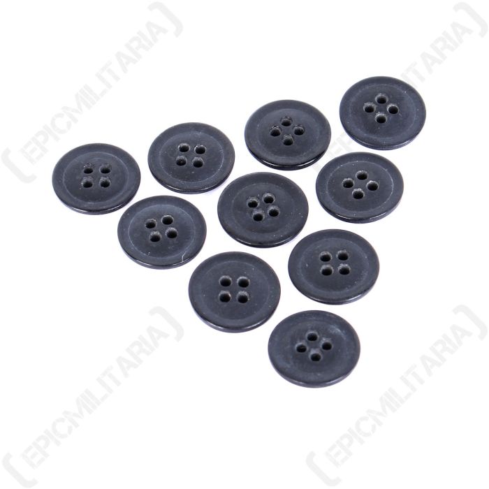 Black Vintage Buttons - Type 2 - 1.6 cm Main