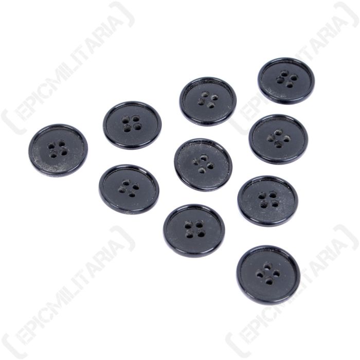 Black Vintage Buttons - 1.5 cm Main