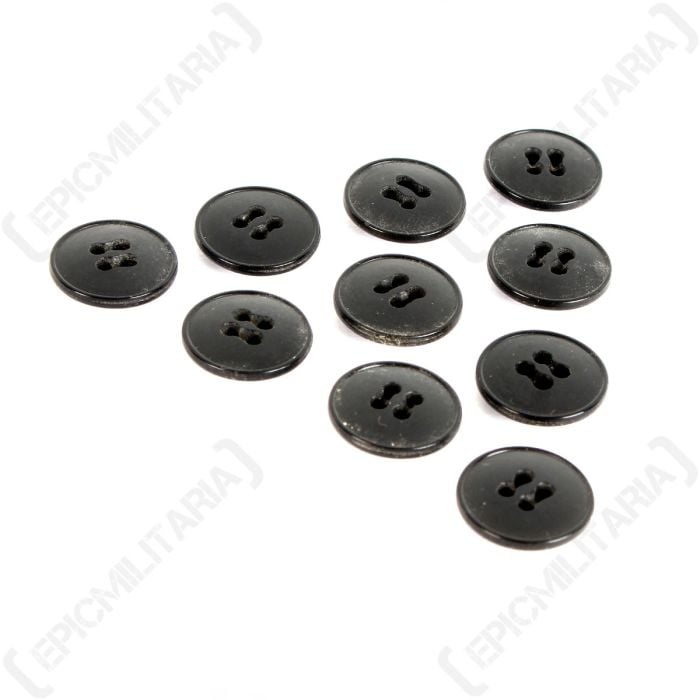 Black Vintage Buttons - Type 4 - 1.5 cm Main
