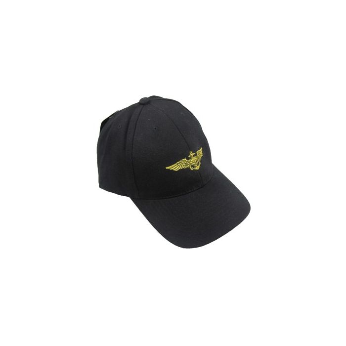 Black US Navy Pilot Wings Baseball Cap