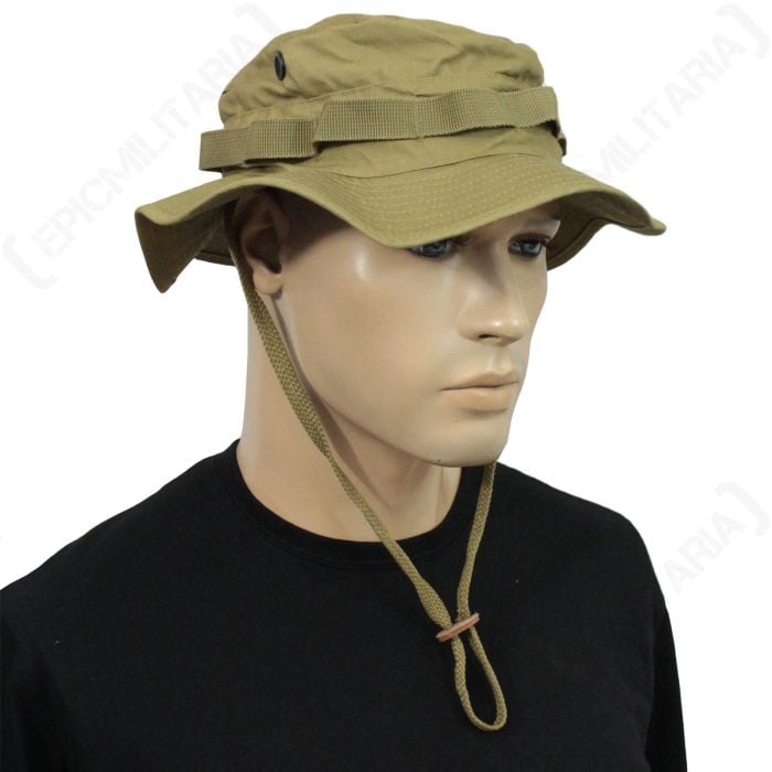 British Coyote Rip Stop Boonie Hat with Neck Flap
