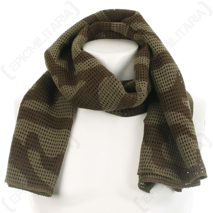 British Scrim Scarf Worn
