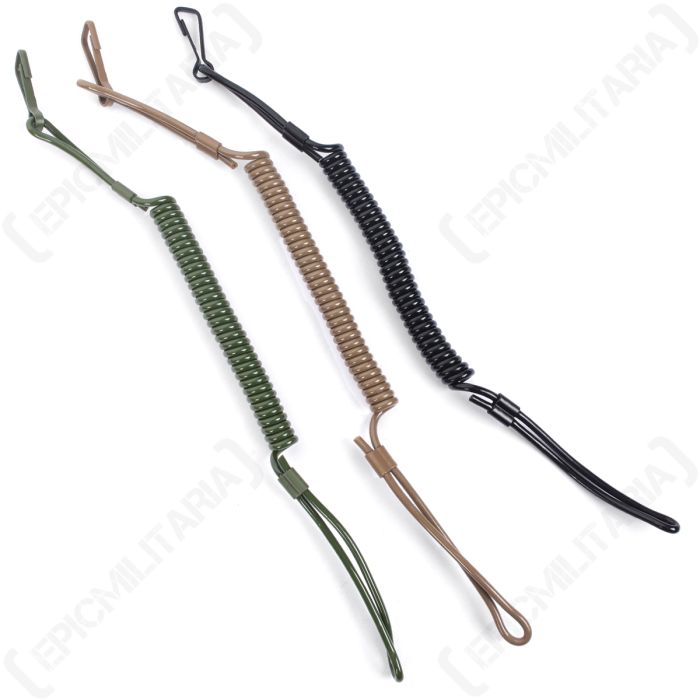 Coiled Cable Pistol Lanyard Main