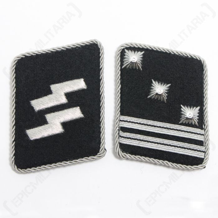 WW2 German Waffen-SS Hauptsturmfuhrer Collar Tabs