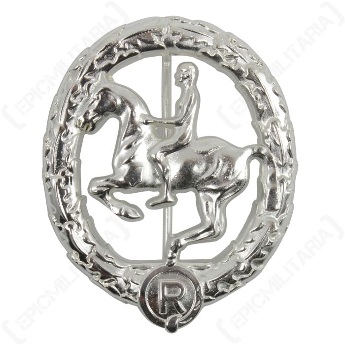 WW2 German Horsemans Badge Silver