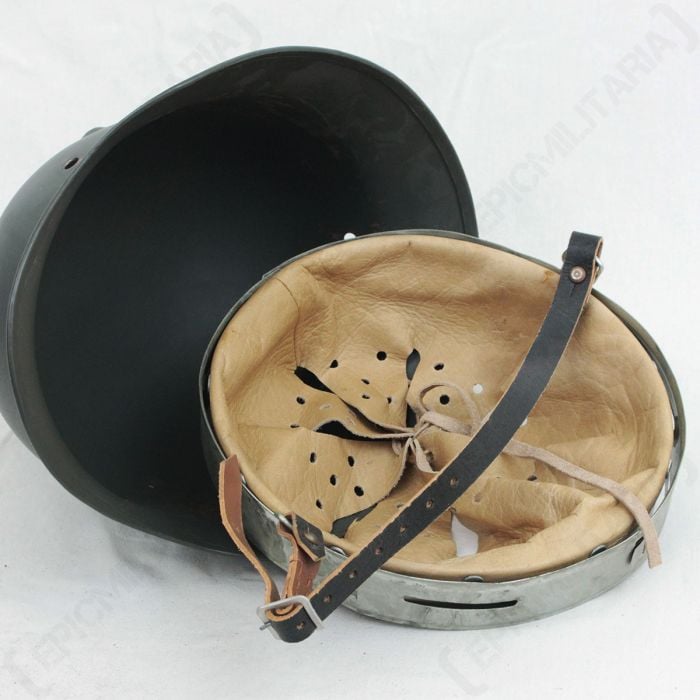 This view shows the front of the WW2 German M35 Helmet Liner