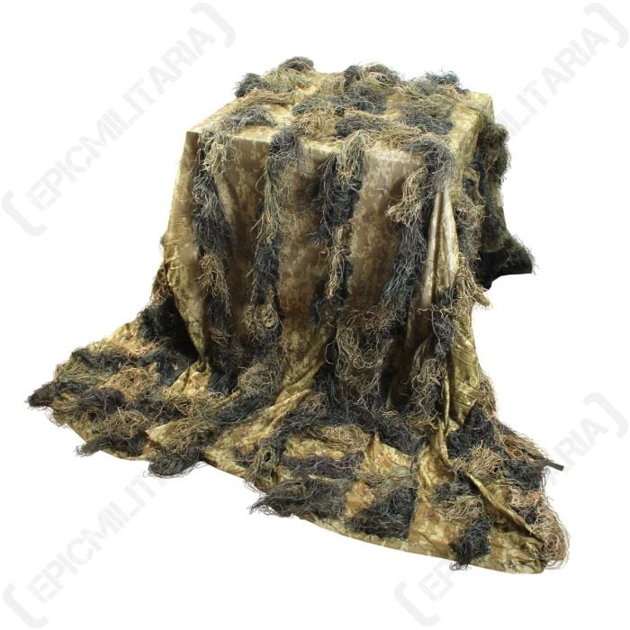 Digital Russian Woodland Camo Ghillie Cover - 3m x 2m Main