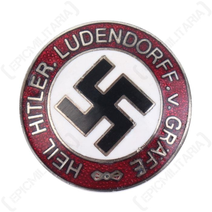 Heil Hitler Ludendorff Grafe pin badge Main