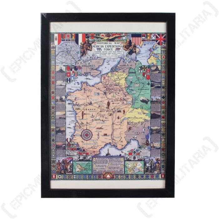 Historical Map Framed Print Main