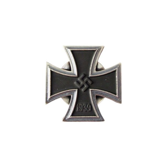Front view of an Iron Cross First Class (screw back) on a white background.