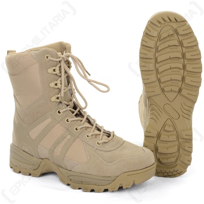 Khaki Combat Boots Main