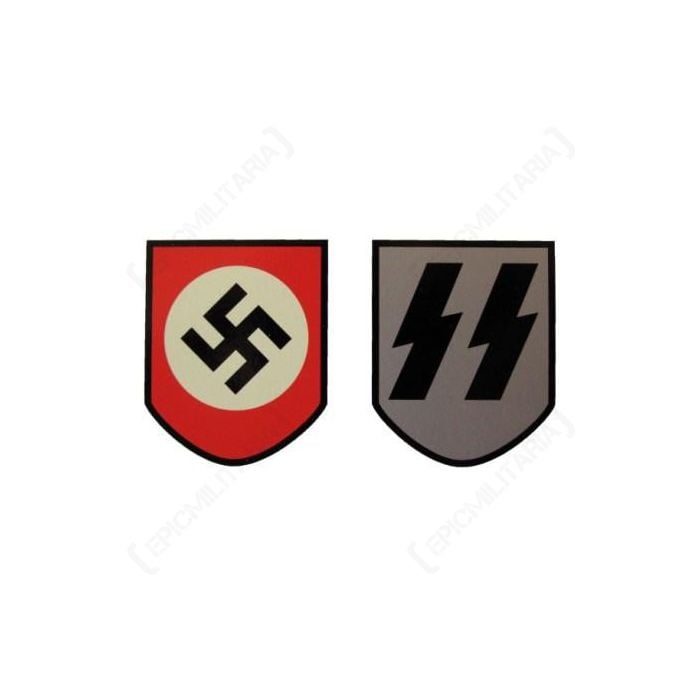 This view shows the Late SS Helmet Decals.