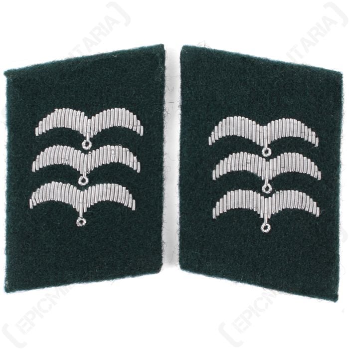 Luftwaffe Field Division Feldwebel Collar Tabs - Green Main