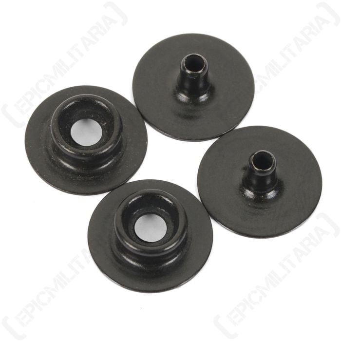 Pair of black chin strap snaps