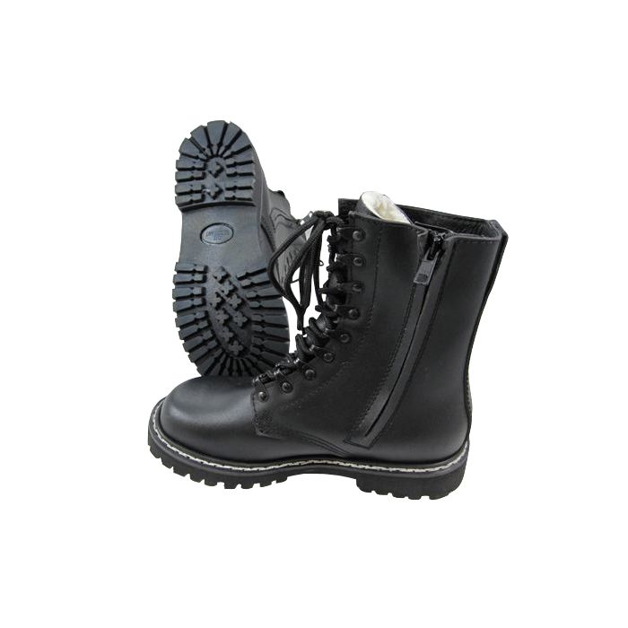 Lined German Pilots Style Boots with Side Zip