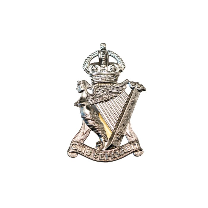 This image shows the front of the Ulster Rifles Cap Badge.