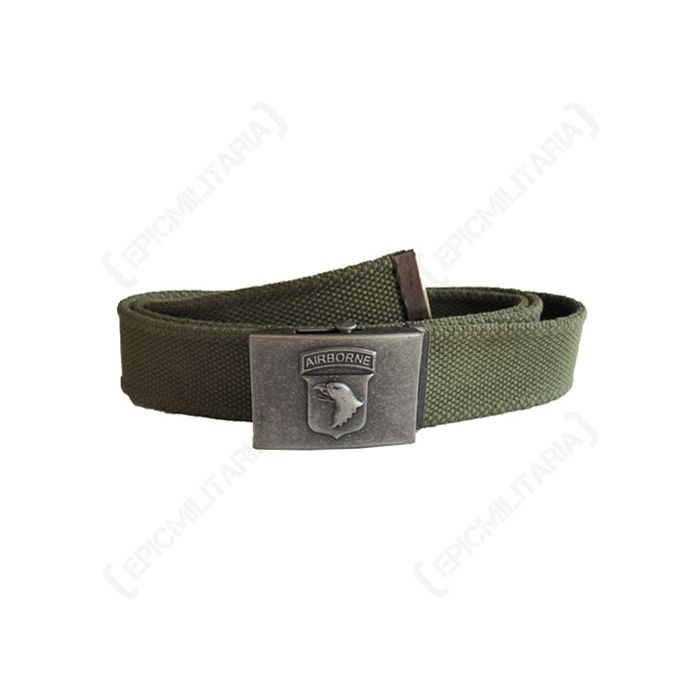 101st Airborne Trouser Belt - Olive Green