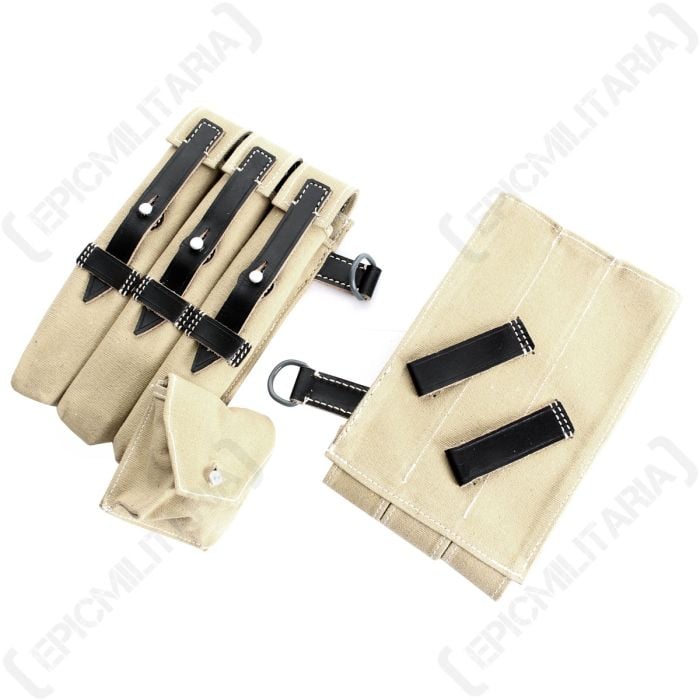 MP40 Tan Canvas Pouches Front