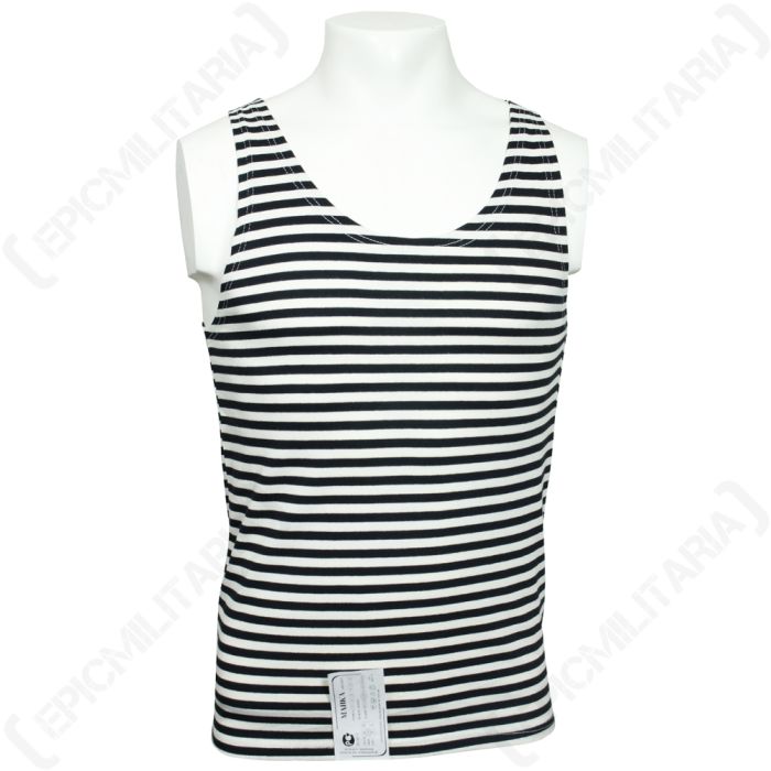 Russian BLACK Stripe VEST Telnyashka