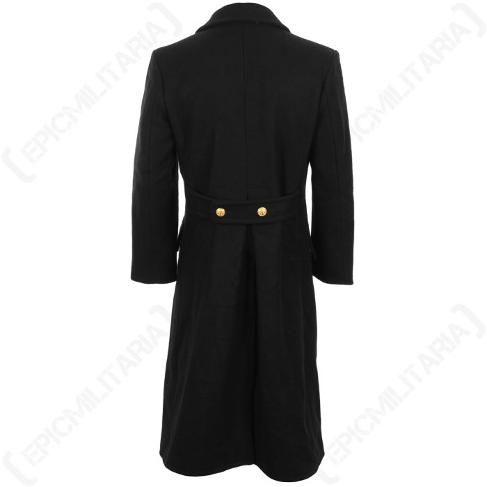 Navy Black Wool Great Coat by Miltec Epic Militaria